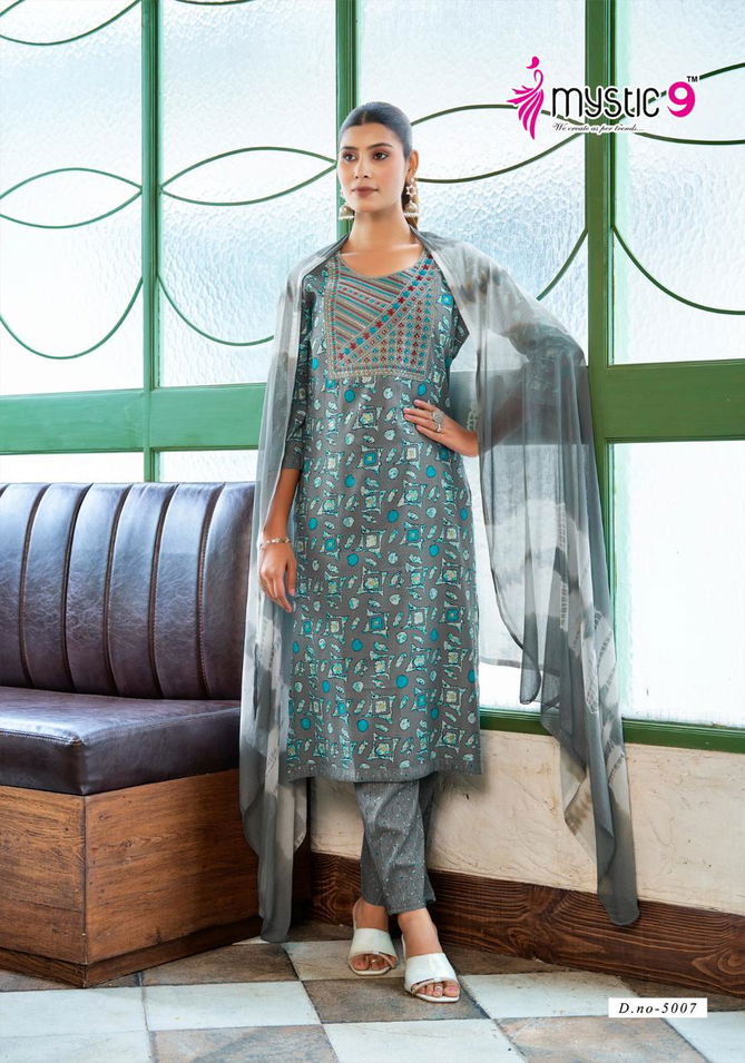 Shagun Vol 5 By Mystic 9 Rayon Printed Kurti Bottom With Dupatta Wholesale Online
